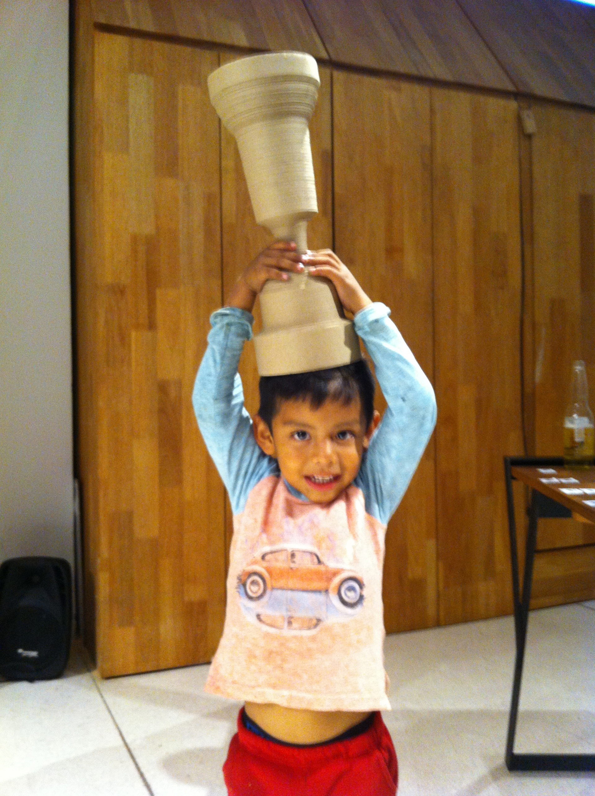 A kid from one of the streetvendors chose to use one as a hat